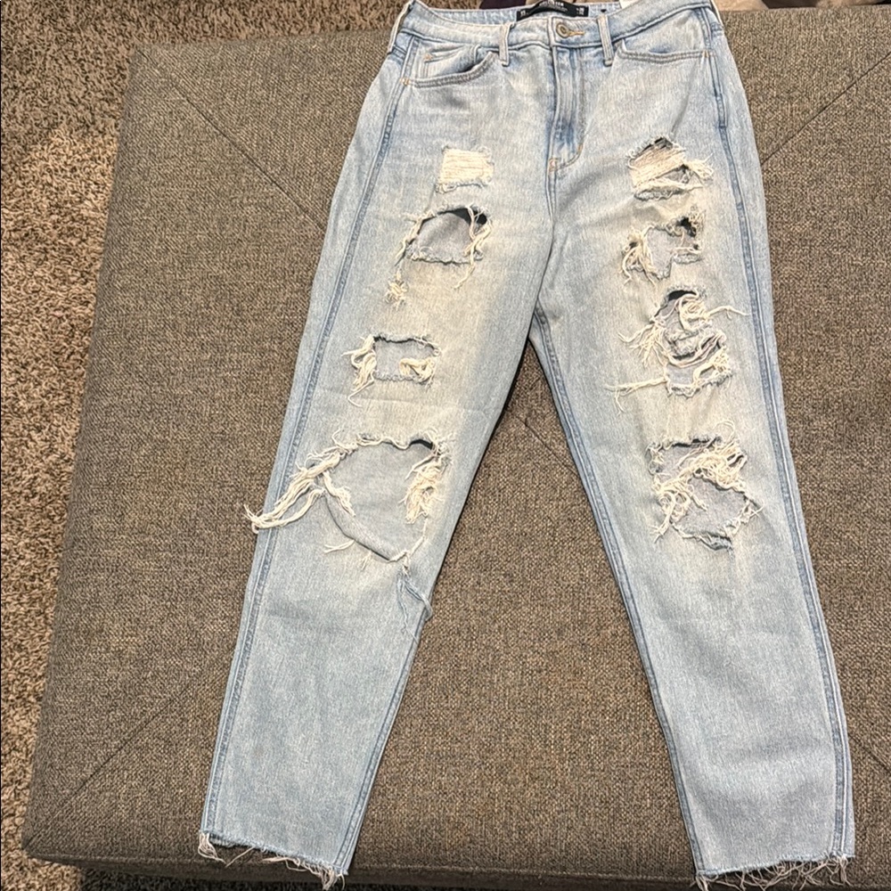 Hollister Blue Straight Leg Jeans